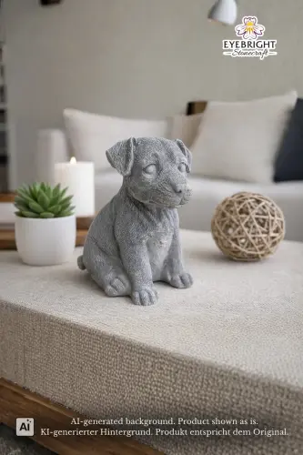 Product image of the product “Finn - Seated Dog, 16.5cm H | cast stone ”